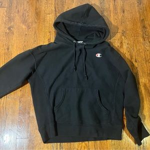 Black reverse weave small C logo hoodie - Size M